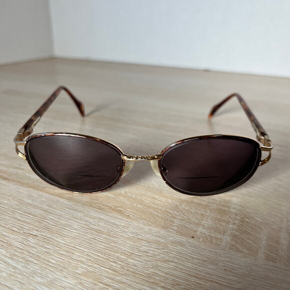 Vintage Gucci Sunglasses Oval Frame Tortoise Shell Gold RARE! - Picture 2 of 11